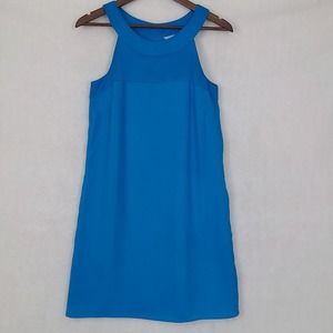 H&M Womens Sleeveless Halter‎ Dress Sz 4 Blue Straight Fit Casual Dress